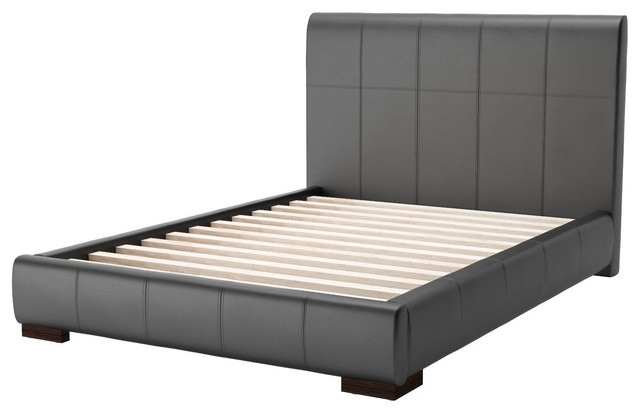 full bed frame with storage black