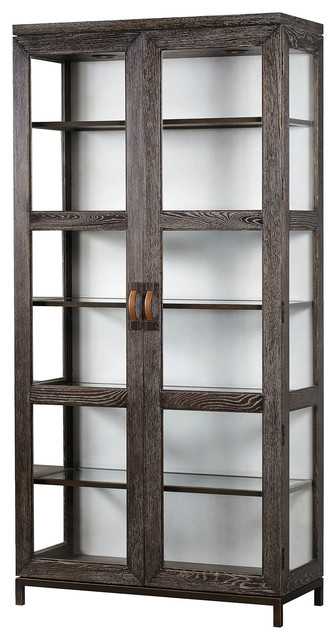 Maison 55 Emerson Modern Classic Wood Clear Glass 2 Door China