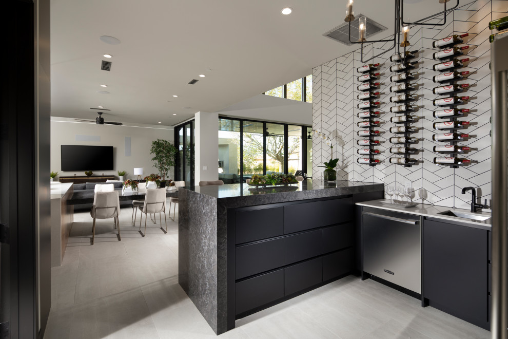 Inspiration for a small contemporary kitchen in Las Vegas.