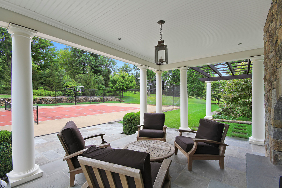 This is an example of a traditional porch design in New York.