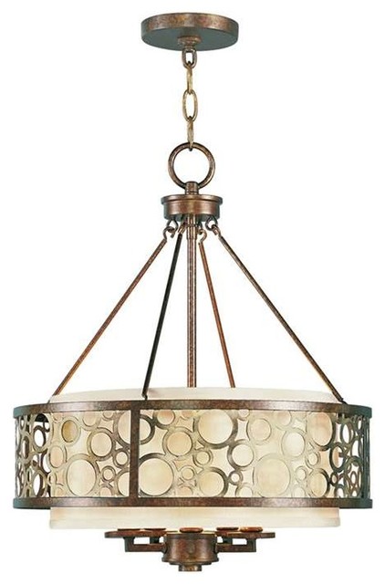 Avalon Chandelier, Palatial Bronze With Gilded Accents