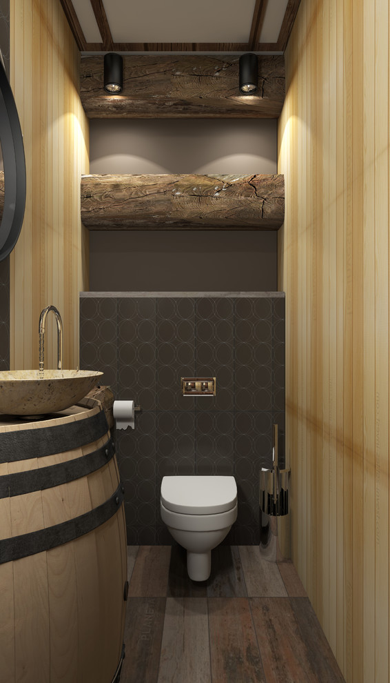 Интерьеры двухэтажной бани. Туалет(вариант 2)