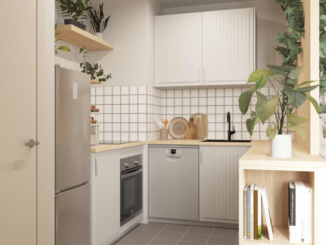 Appartement Saint ouen eclectic-kitchen