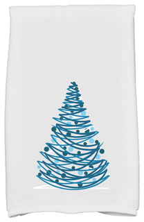 Oh Christmas Tree Decorative Holiday Geometric Print Hand Towel Contemporary Bath Towels By E By Design