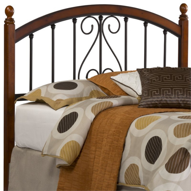 Hillsdale Burton Way King Poster Metal Headboard in Black