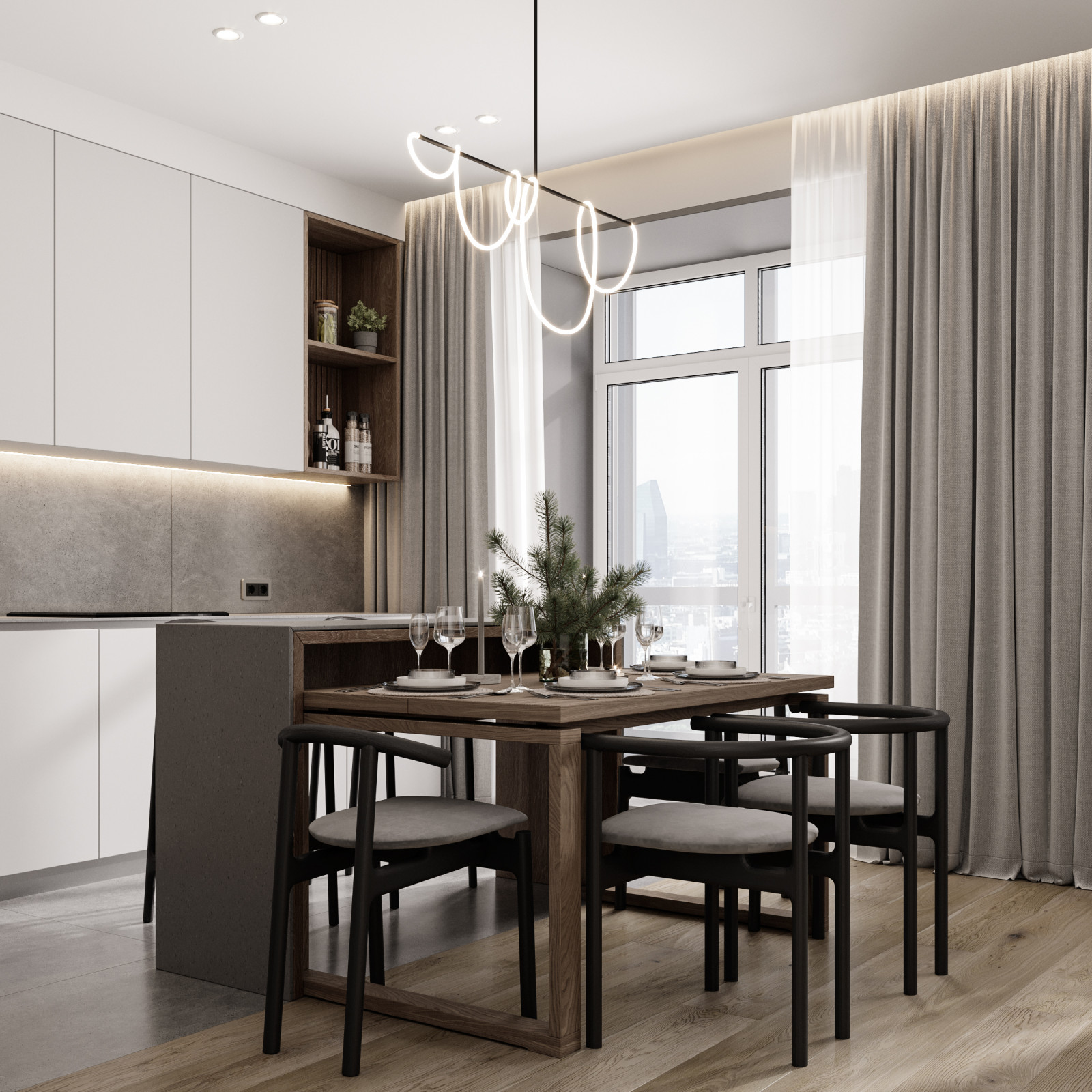 Минималистичный интерьер квартиры в Красноярске