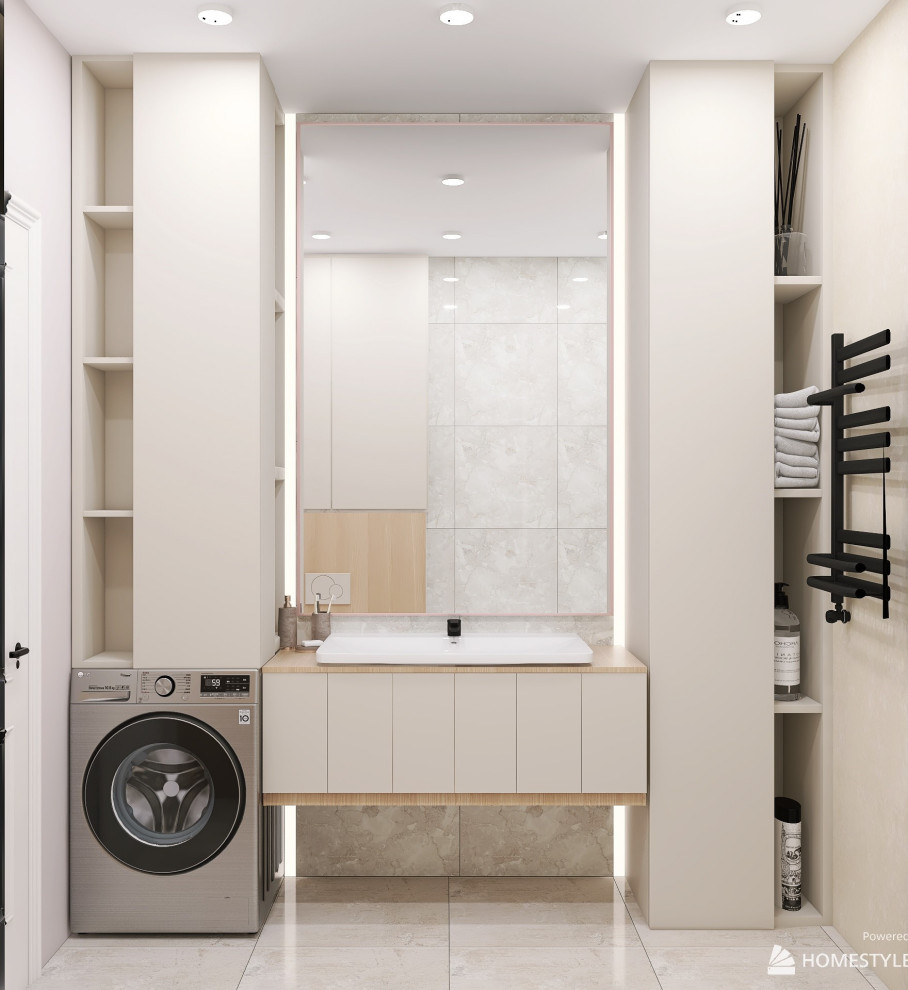 Проект 2-х комнатная квартира 81 м2 для семьи с тремя детьми. Стиль современный