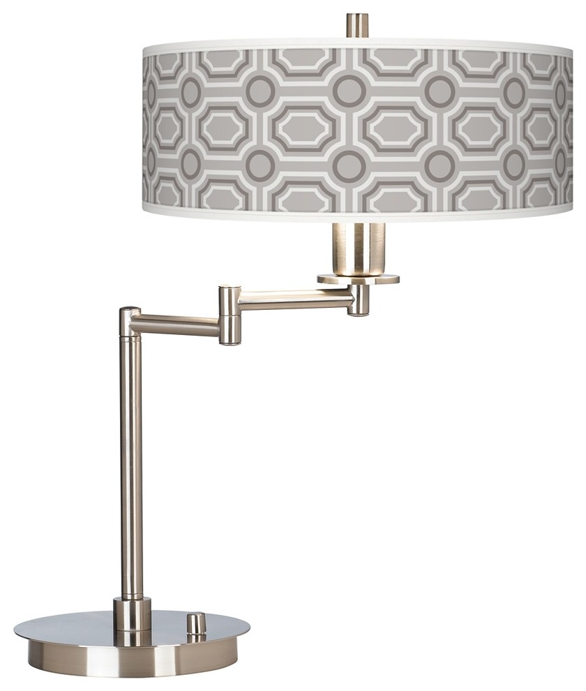 Luxe Tile Giclee CFL Swing Arm Desk Lamp