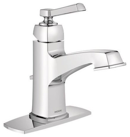 Moen Boardwalk Chrome 1 Handle Bathroom Faucet Transitional Chrome 1 Handle Bathroom Faucet