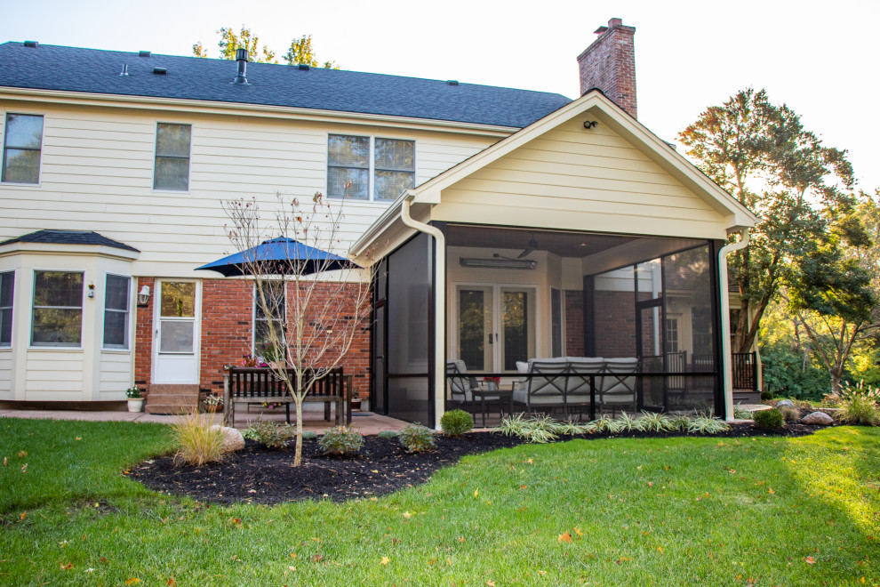 Screen Room and Stamped Patio Patio St Louis by Heartlands Building Company Houzz