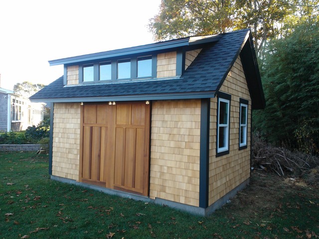 Garden Shed with Sliding Barn Doors - Craftsman - Shed - Providence 