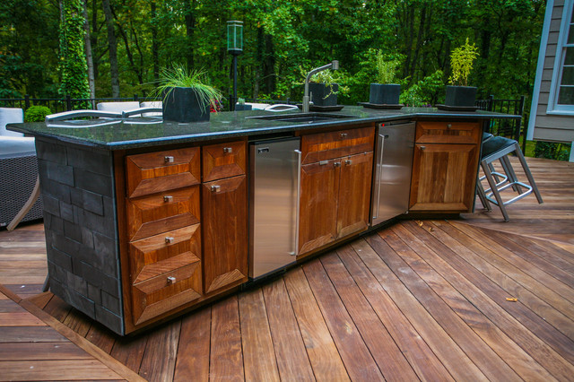outdoor kitchen - contemporary - patio - atlanta -cabinets of