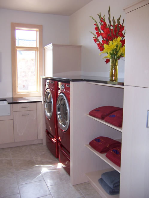This is an example of a traditional laundry room in Other.