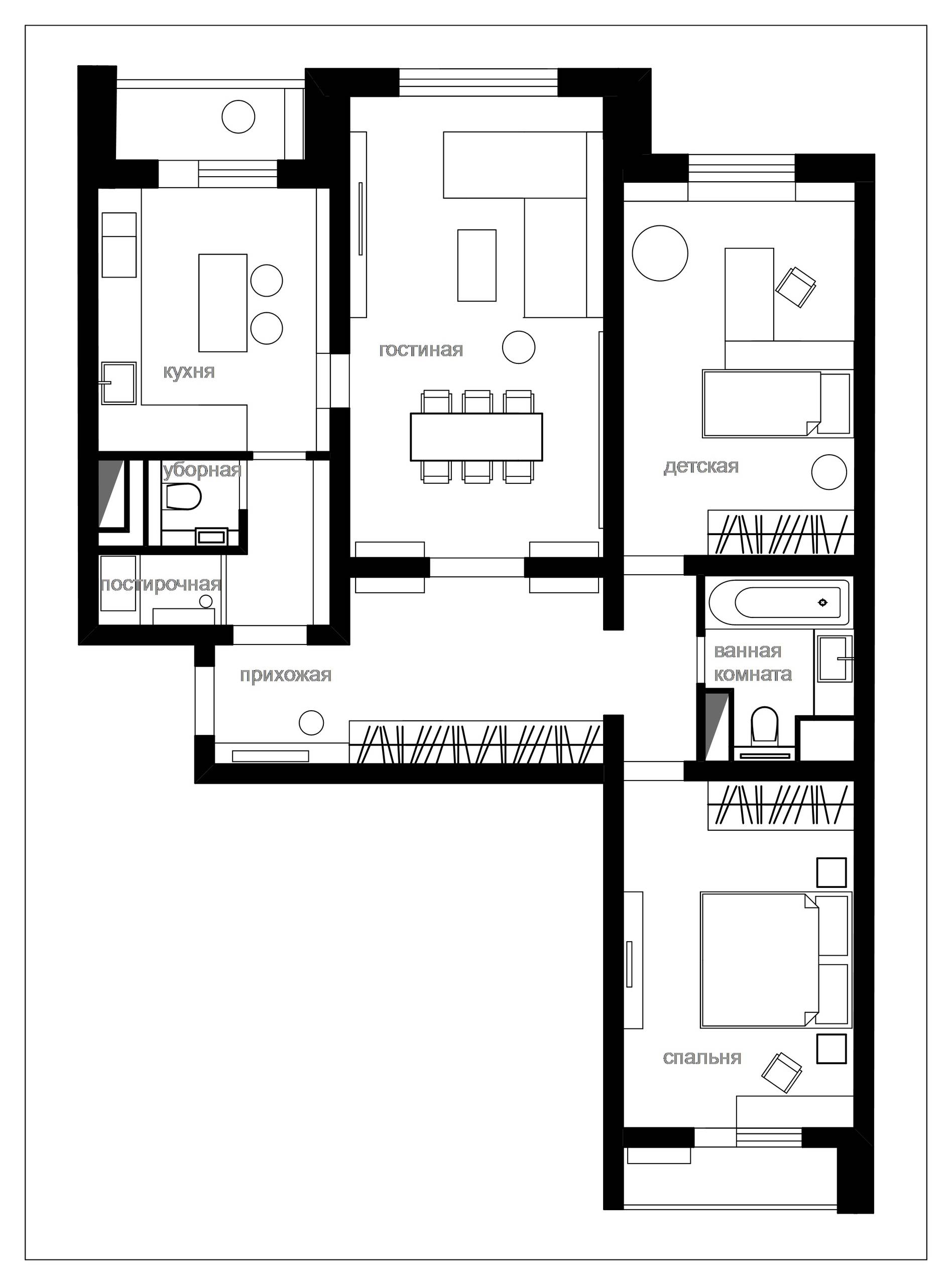 Квартира-распашонка: планировка 1,2 и 3-х комнатных квартир, фото