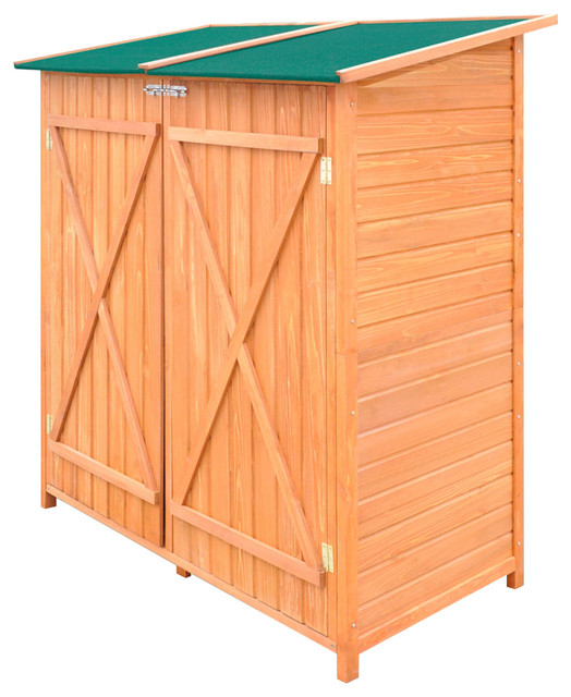 VidaXL Large Wooden Shed Garden Tool Storage Room