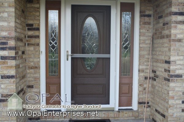 Provia Front Door With White Storm Door In Glen Ellyn