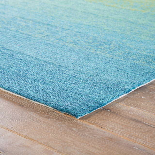 Jaipur Living Blaze Indoor Outdoor Ombre Blue Lime Green Area Rug Contemporary Outdoor Rugs By Jaipur Living Houzz