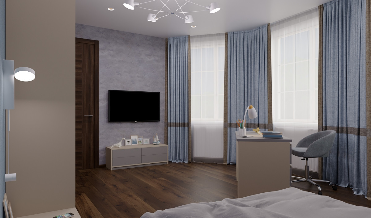 Детская комната по фен-шую, частный дом 200 кв.м