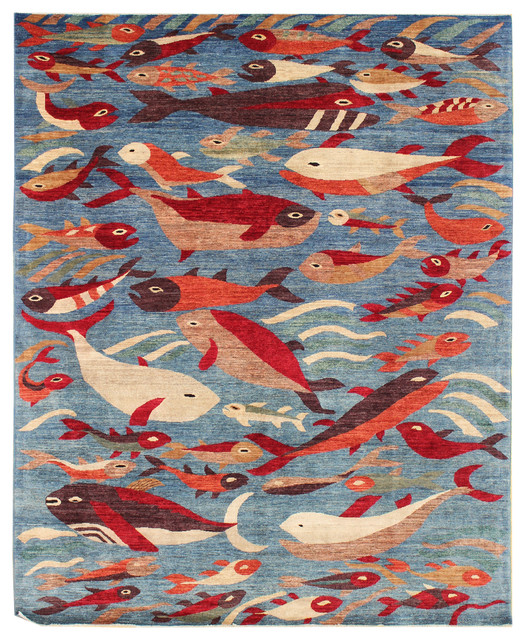 Oriental Rug with Fish