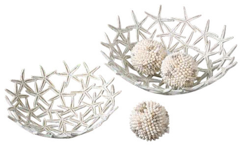 Uttermost Starfish Decorative Bowls W/ Spheres S/5