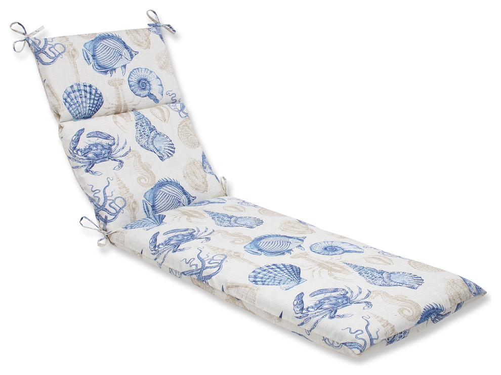 Sealife Marine Chaise Lounge Cushion Beach Style Outdoor Cushions