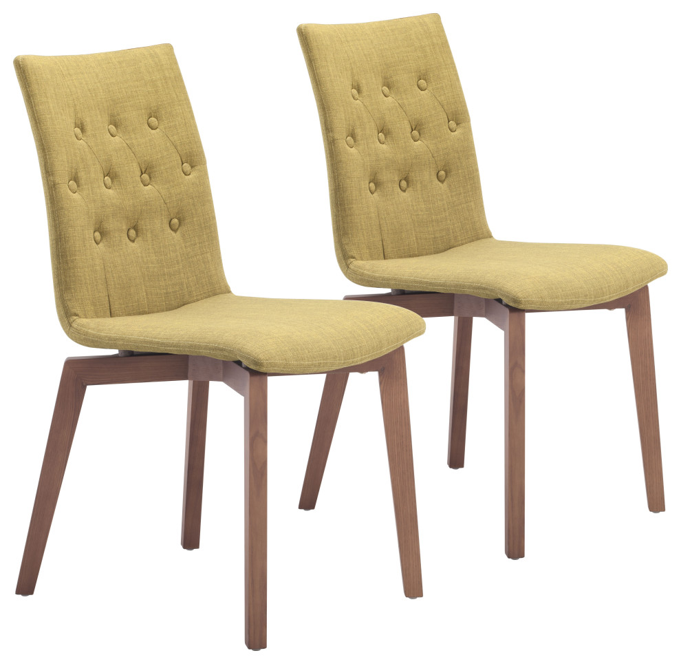 Orebro Dining Chair, Set of 2 Pea Green