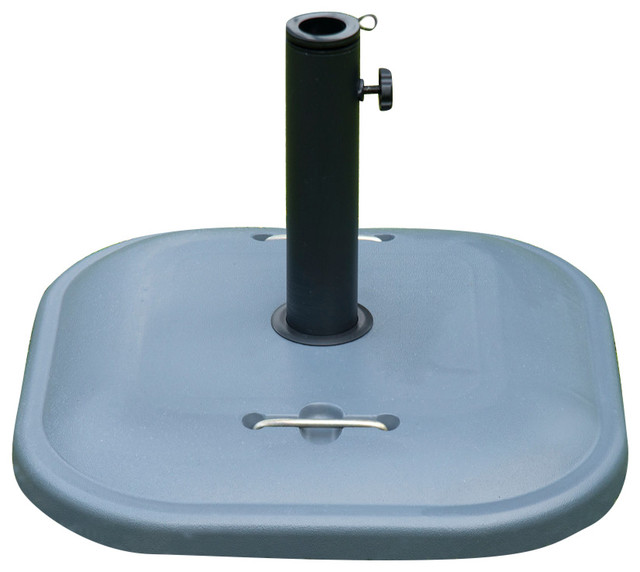 Outsunny 19 Rounded Square 60 Lb Patio Umbrella Base Gray Outsunny 19 Rounded Square 60 Lb Patio Umbrella Base