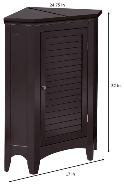 Wooden Bathroom Corner Stand Storage Cabinet - Transitional - Bathroom ...