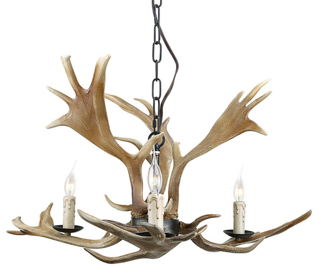 LNC Rustic Antler Chandelier 3Light Rustic Chandeliers by LNC HOME