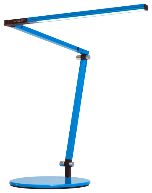 ZBar Mini Desk Lamp With ThroughTable Mount, Warm Light, Blue