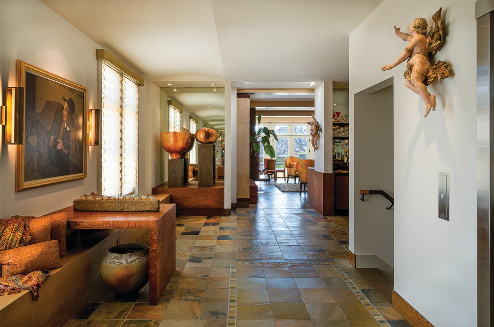 Entryway - mediterranean entryway idea in Denver