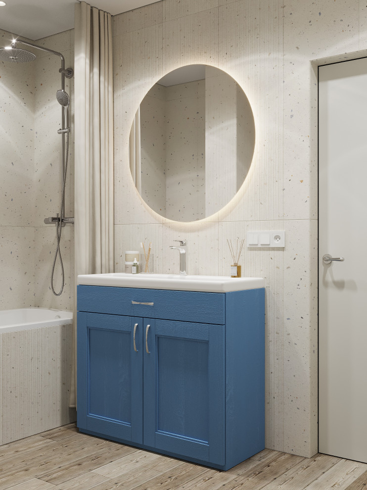 Интерьер квартиры с синими акцентами