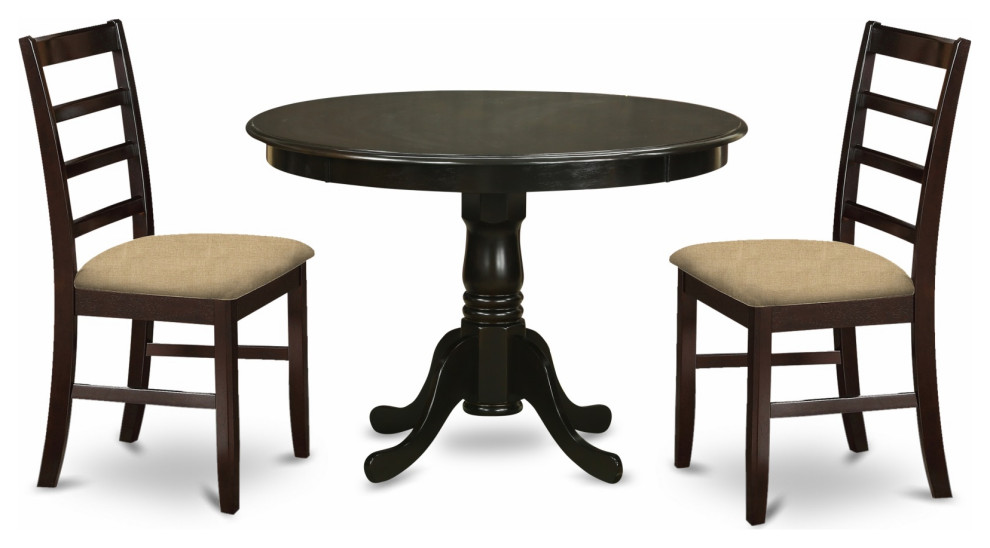 3Piece Small Kitchen Table Set, Dining Table and 2 Chairs