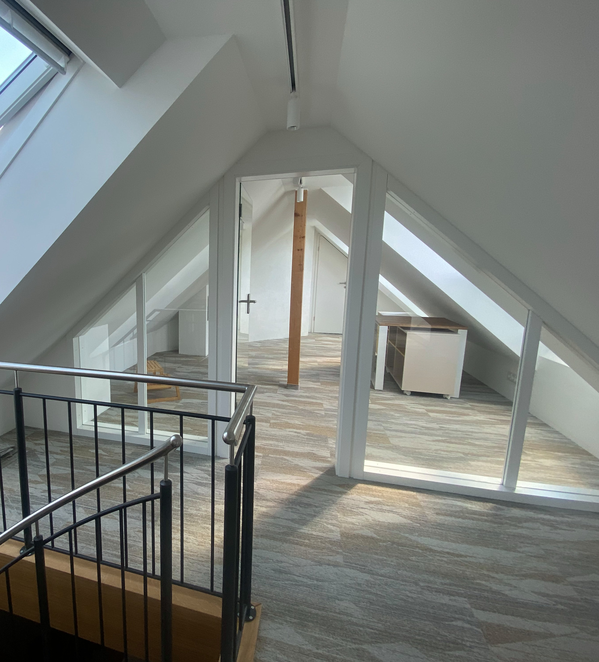 Dachumbau mit Wendeltreppe