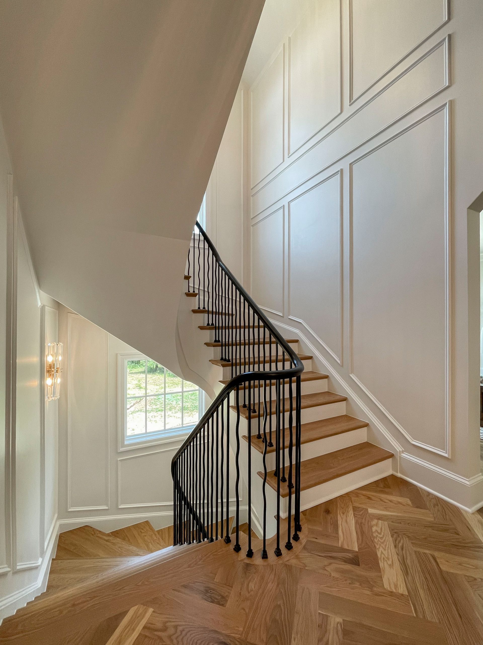 106_Modern Balustrade System Meets Traditional Winding Stairs, Aldie VA  20105