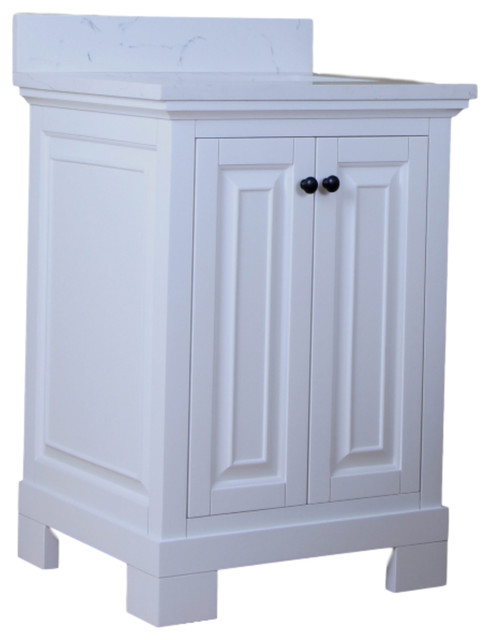 Home Elements Vanity 24x22 White Quartz Top 24 Undermount Sink