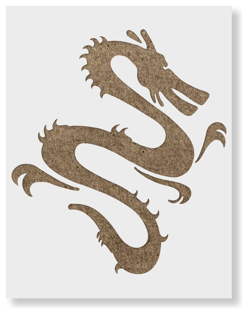 Chinese Dragon Stencil on Reusable Mylar for Crafts Asian Wall