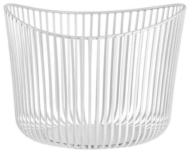 Modo Storage Basket White Powder Coated Steel