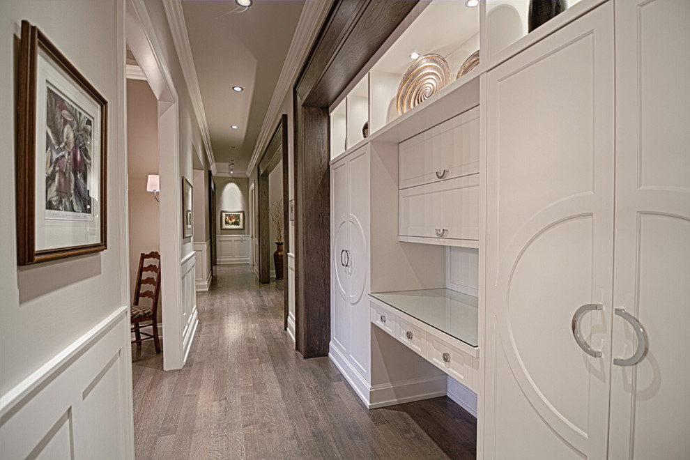 Inspiration for a transitional home design remodel in Calgary
