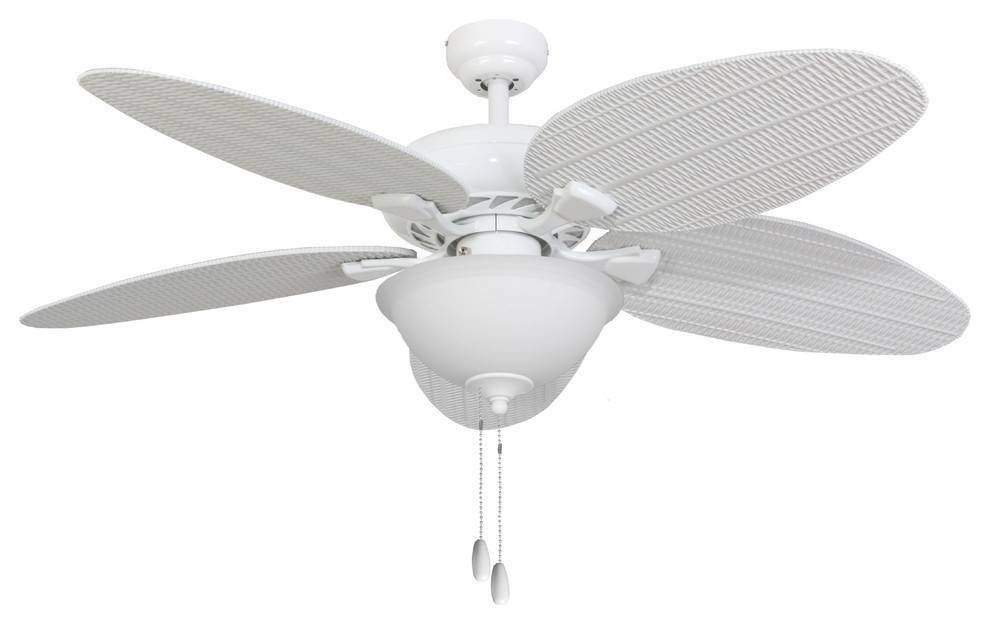 Prominence Home 50412 Boca Grande 52 in. Indoor Ceiling Fan with Light Kit in Wh
