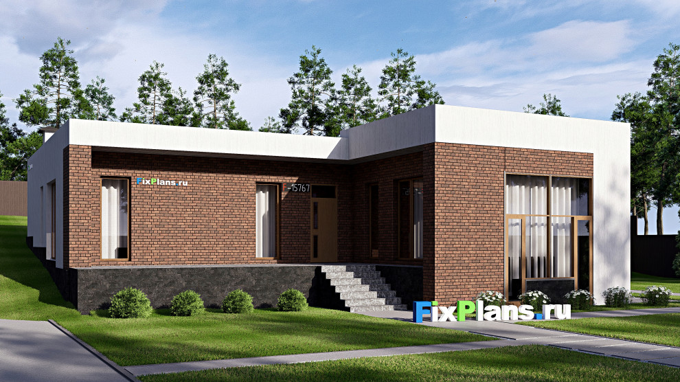 Проект одноэтажного дома 17х19м S228м2 F-15767