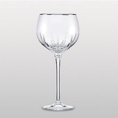 Firelight Platinum Crystal Balloon Wine Glass