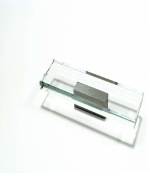Richelieu Glass City Contemporary Glass Metal Knob 35mm Nickel