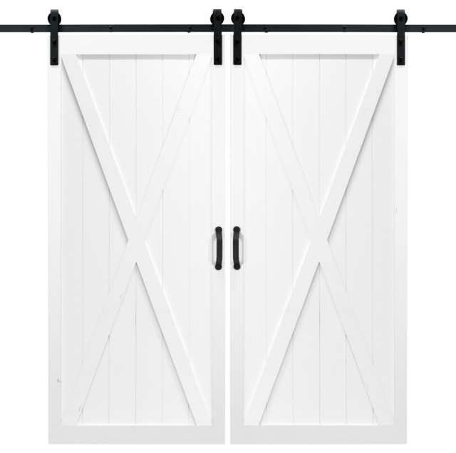 42"x 84" Classicx Double Sliding Barn Doors with Hardware Kit
