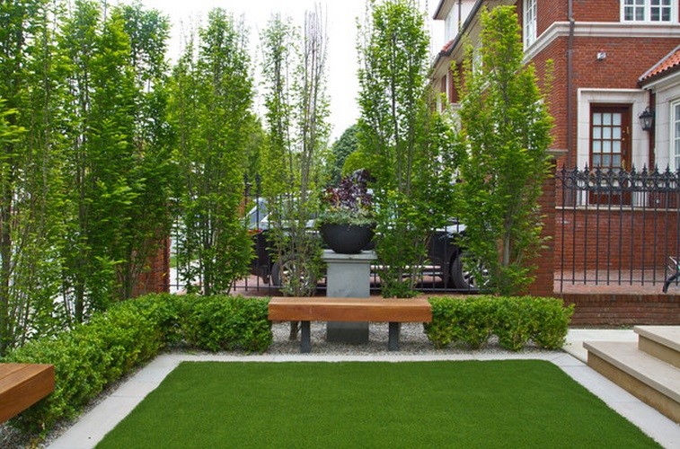 Modern garden in New York.