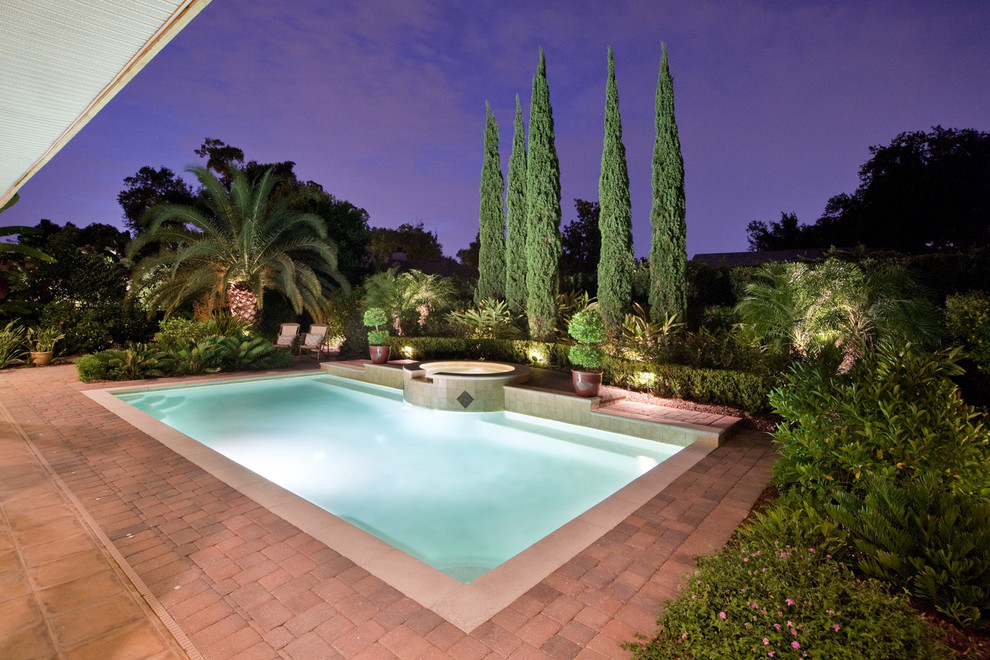 This is an example of a mediterranean pool in Orlando.