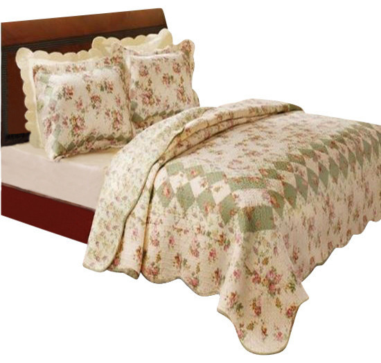 Greenland Bliss Collection Quilt Set, Full Queen - Traditional - Quilts 