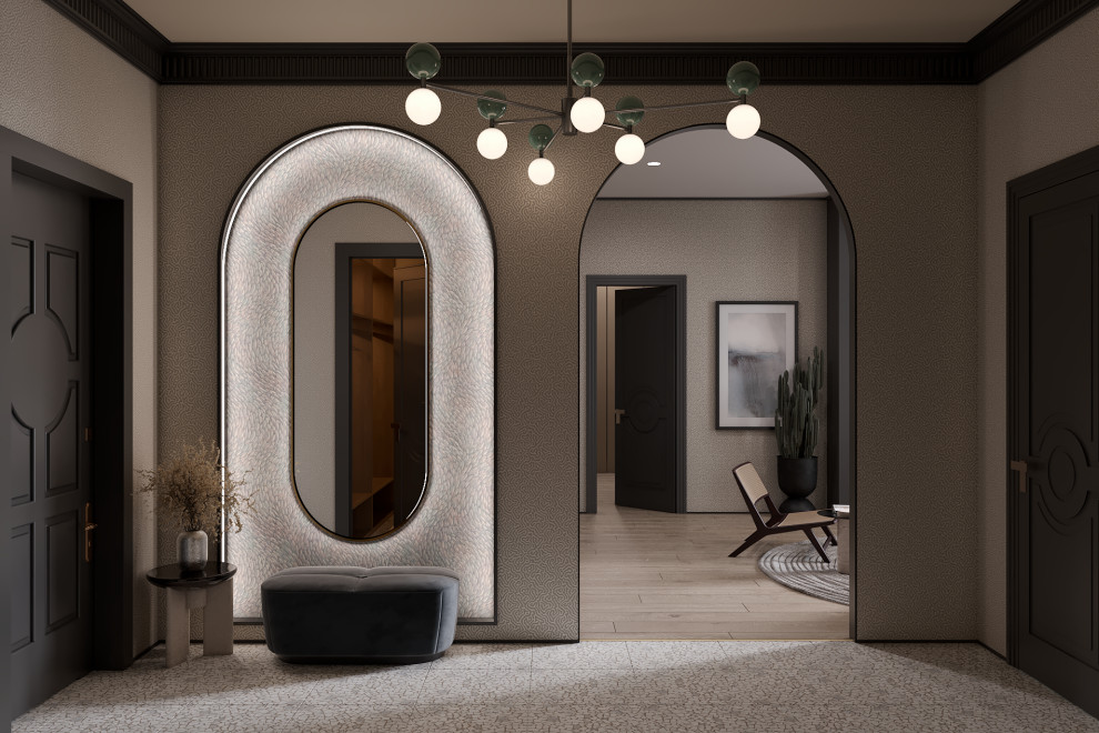 Разработка эклектичного дизайн-проекта в сталинке.