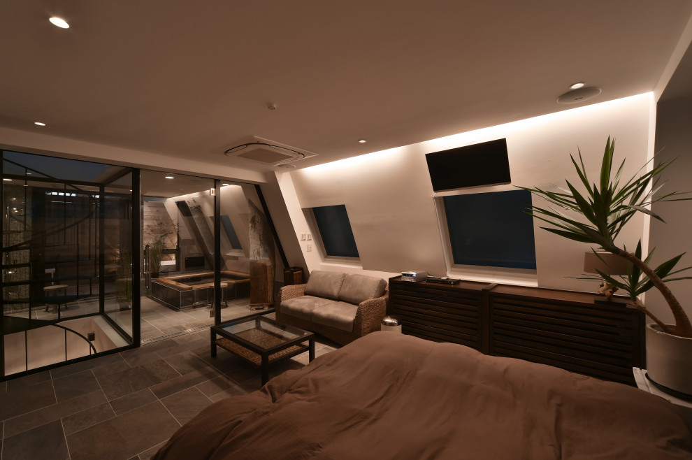 Inspiration for a bedroom in Tokyo.