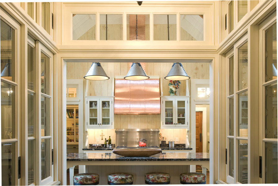 Mountain style kitchen photo in Houston